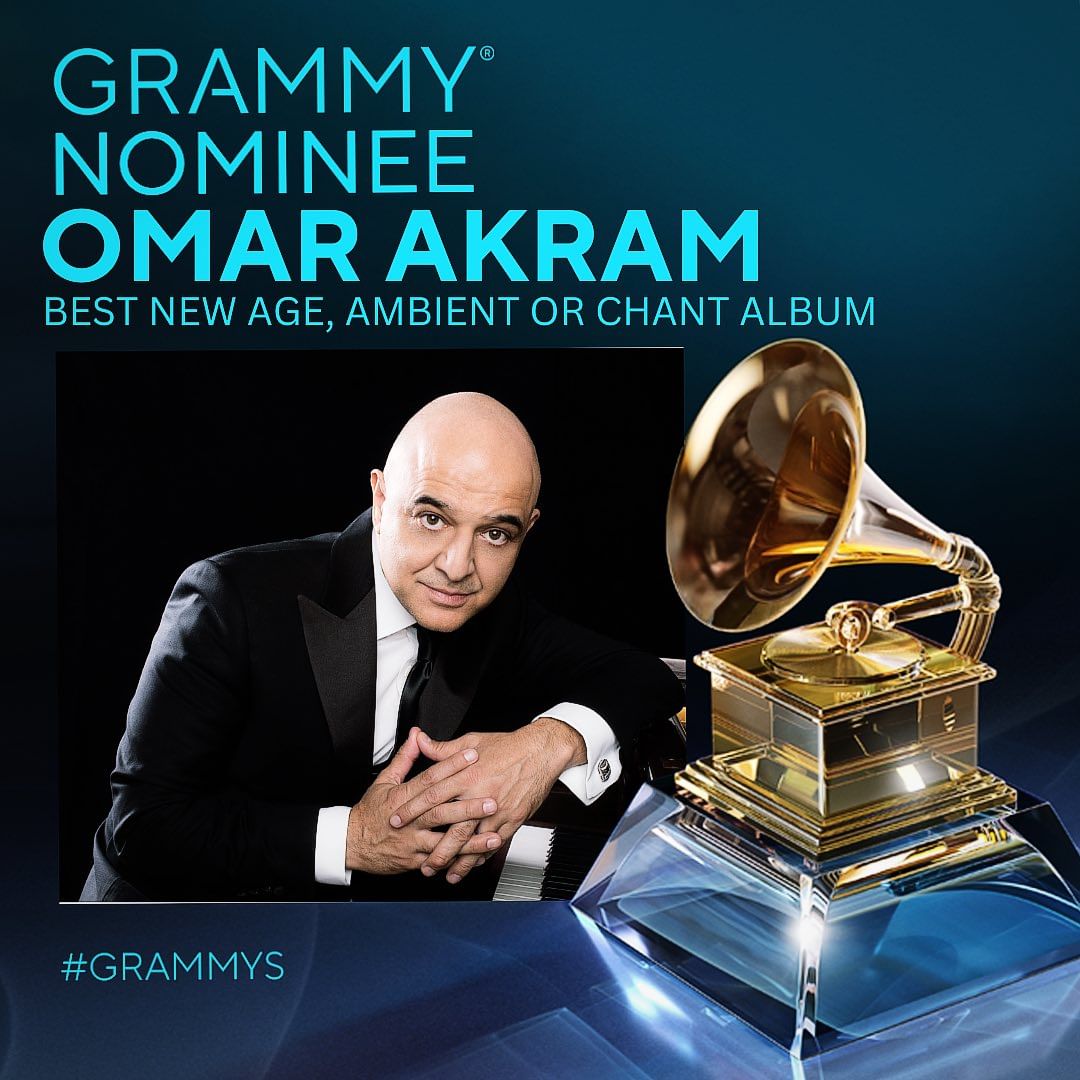 Portrait of the Omar Akram posing for his Grammy Nomination