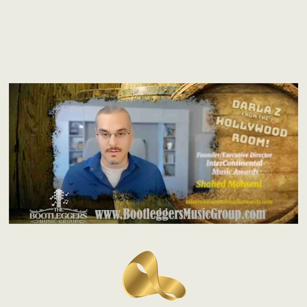 Shahed Mohseni, CEO and Founder of the InterContinental Music Awards, speaking during an interview with Darla Z