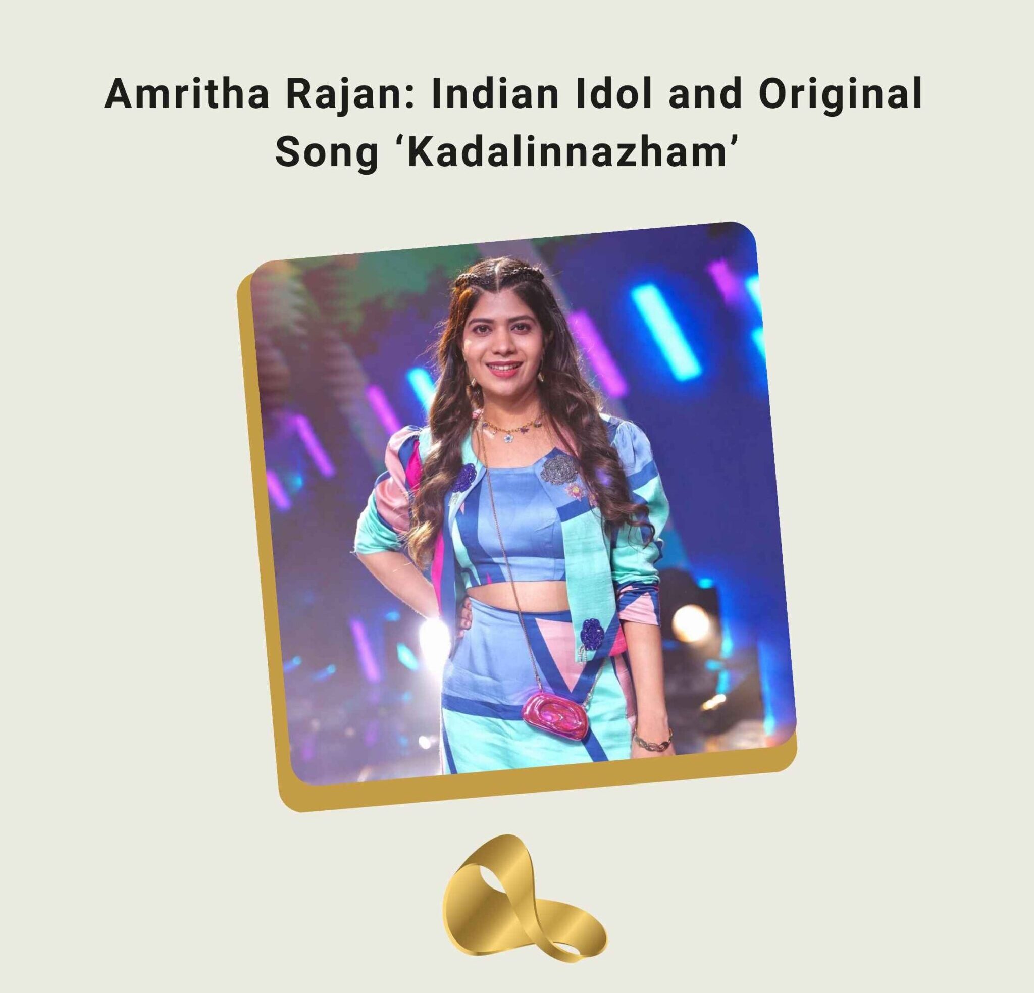 Photo of Amritha Rajan, InterContinental Music Awards winner and Indian Idol Season 16 contestant, celebrating her musical journey