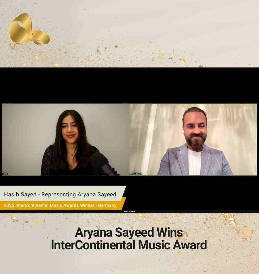 Aryana Sayeed recognized at the InterContinental Music Awards