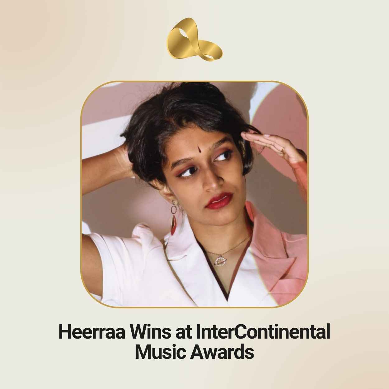 Portrait of Heerraa, InterContinental Music Awards winner for Love Wins in the Folk category