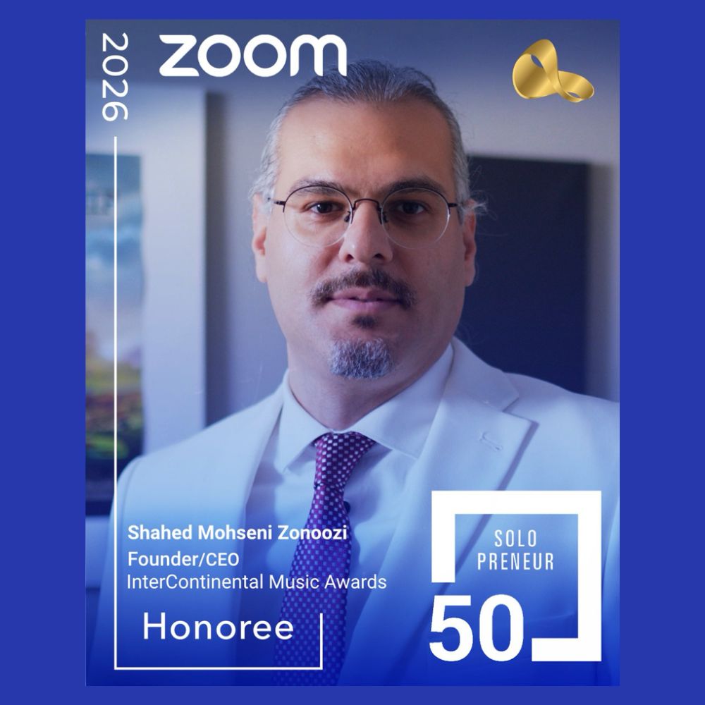 Zoom Honors InterContinental Music Awards Founder Shahed Mohseni Zonoozi