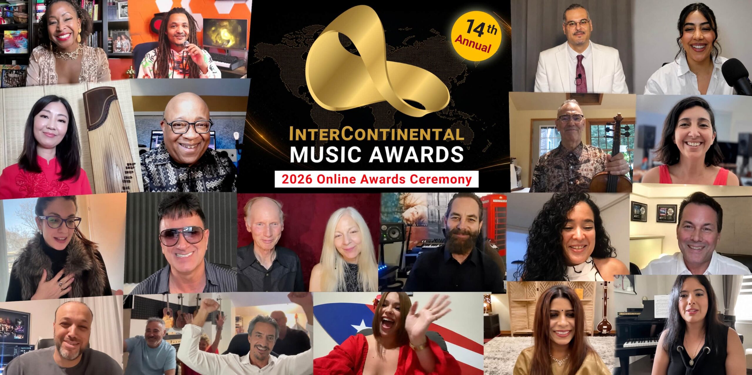 Artists and music professionals from around the world came together virtually for the 2026 InterContinental Music Awards ceremony, a nearly eight-hour celebration of music, culture and global connection.